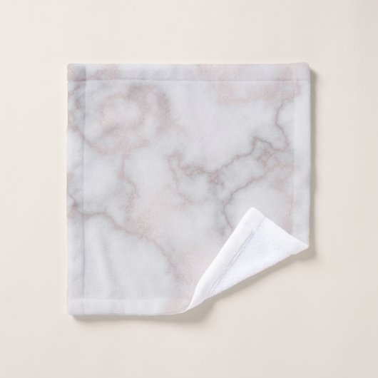 Blush tones pink rose gold white marble pattern (Gant de toilette)