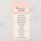 Blush Tortelduifjes Dove Wedding Menu (Voorkant / Achterkant)