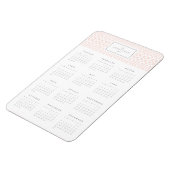 Blush Trellis 4x6 jaarlijkse kalender magneet (Linkerzijde)
