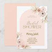 Blush trendy arch Bridal Shower-uitnodiging Kaart (Voorkant / Achterkant)