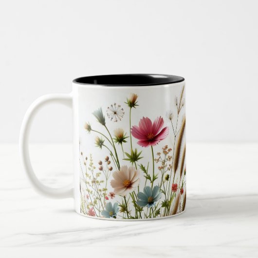 Blush van Spring Floral Design Coffee Mok (Links)