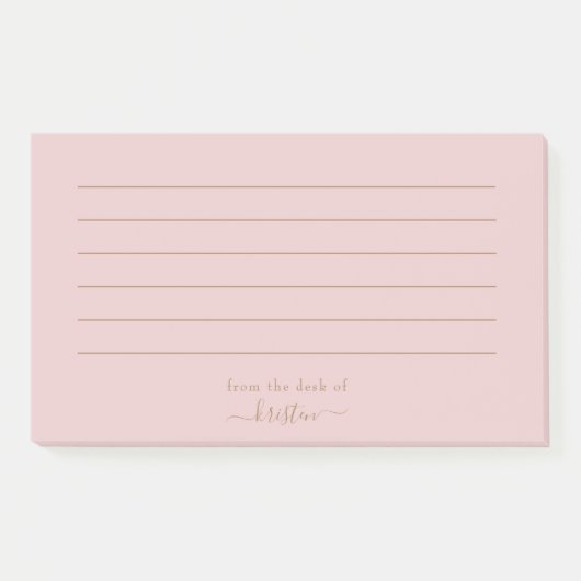 Blush vanuit het bureau van de aangepaste horizont post-it® notes (Voorkant)