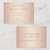 Blush Vintage Mariage Cartes d'hébergement (Devant / Derrière)
