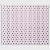  Blush & Violet Stripes & Purple Flowers Cadeaupapier (Vlak)