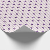  Blush & Violet Stripes & Purple Flowers Cadeaupapier (Hoek)