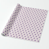  Blush & Violet Stripes & Purple Flowers Cadeaupapier (Uitgerold)