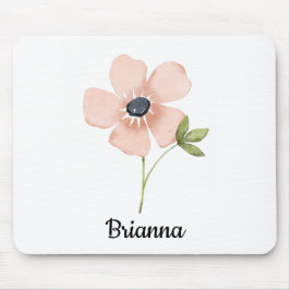 Blush Watercolor Flower Name Muismat