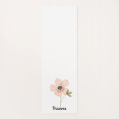 Blush Watercolor Flower Name Yogamat (Achterkant)