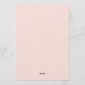 Blush Watercolor Meadow Wedding Kaart (Achterkant)