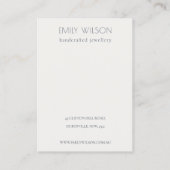 Blush Waterverf Confetti Band Ketting Display Visitekaartje (Achterkant)