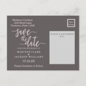 Blush Waterverf Confetti Bruiloft Save the Date Aankondigingskaart (Achterkant)