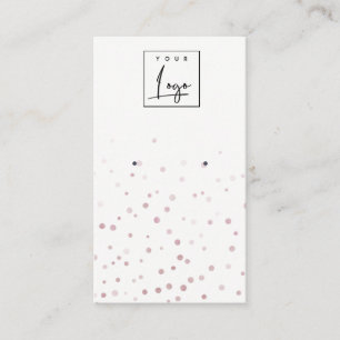 Blush Waterverf Confetti Logo Veroorbaar beeldsche Visitekaartje