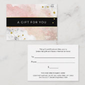 Blush Waterverf en marmer | Cadeaubon Kortingskaartje (Voorkant / Achterkant)