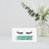 Blush Waterverf Eye Lash Services Visitekaartje (Staand voorkant)