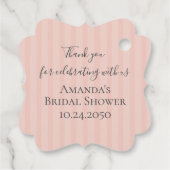 Blush Waterverf Favor Vrijgezellenfeest Bedankt Bedankjes Labels (Achterkant)