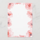Blush Waterverf Flowers Stijlvol menu (Achterkant)