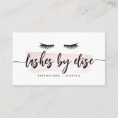 Blush Waterverf Lash Services Visitekaartje (Voorkant)