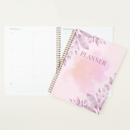 Blush Waterverf Planner-Minimale & Vrouwelijke Ont Planner