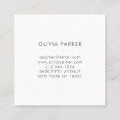 Blush  Waterverf Rozen op wit Vierkante Visitekaartje (Achterkant)