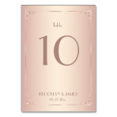 Blush Weddengetallen Kaart (Achterkant)