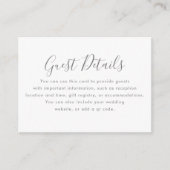  Blush Wedding Gast Detail Informatie Informatiekaartje (Voorkant)