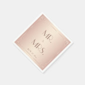 Blush Wedding Napkins Custom Servetten (Hoek)