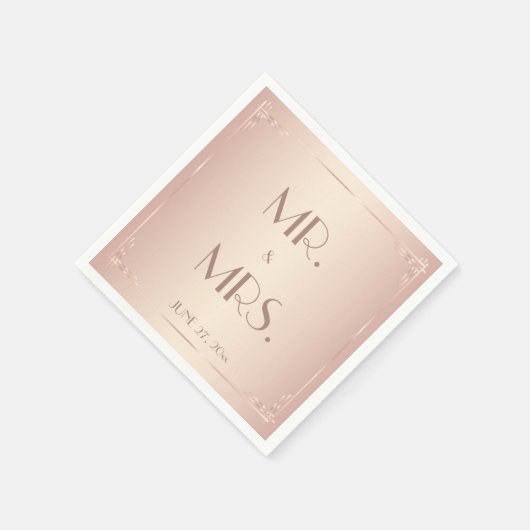 Blush Wedding Napkins Custom Servetten (Hoek)