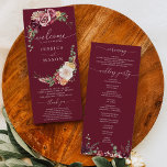 Blush Wedding Programme Rustic Country Boho<br><div class="desc">Tout le monde va adorer lire les détails de votre mariage avec ce magnifique programme de mariage! Éditez facilement pour créer votre propre programme de cérémonie unique! Consultez la collection Country Boho pour plus d'articles correspondants.</div>