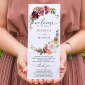 Blush Wedding Programme Rustic Country Boho
