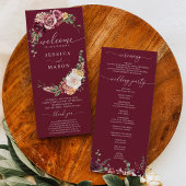 Blush Wedding Programme Rustic Country Boho