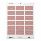 Blush Wedding Retour Adreslabels Etiket (Full Sheet)