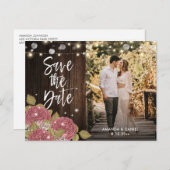 Blush Wedding Save the Date Photo Briefkaarten (Voorkant / Achterkant)