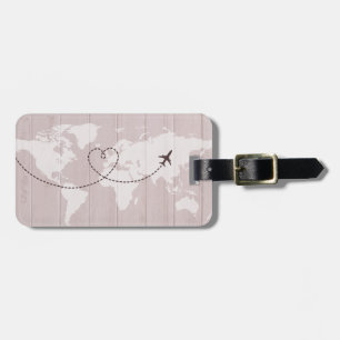 Blush Wereldkaart Bagagelabel