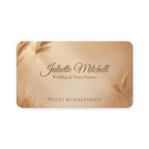 Blush Wheat Wedding & Event Planner Business Card