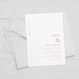 Blush Where Forever Begins Wedding Invitation