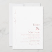 Blush Where Forever Begins Wedding Invitation (Devant)