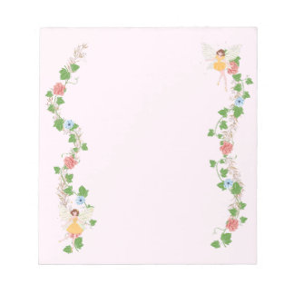 Blush Whimsical Fairy Flower Vines Notitieblok