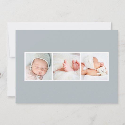 Blush Whisper Floral Foto geboorteaankondiging Aankondiging (Achterkant)