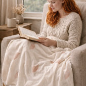 Blush Whisper Petals Fleece Blanket Deken