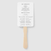 Blush White Bloom Bloemen Bruiloft Programma Handwaaier (Achterkant)