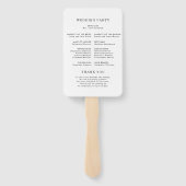 Blush White Bloom Bloemen Bruiloft Programma Handwaaier (Achterkant)