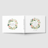 Blush White Bloom Floral Wreath Bruiloft Gastenboe Gastenboek (Volledig)