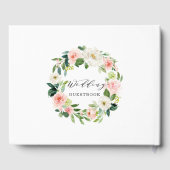 Blush White Bloom Floral Wreath Mariage Livre d'or (Verso)
