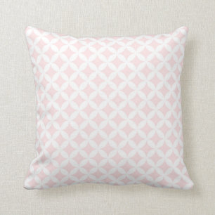 Blush White Circles Pattern Decorative Pillow Kussen
