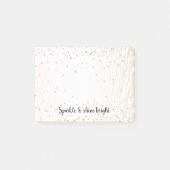 Blush White Cream Zebra Gold Confetti Sparkle      Post-it® Notes (Voorkant)