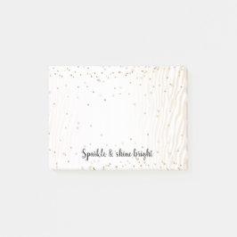 Blush White Cream Zebra Gold Confetti Sparkle Post-it® Notes