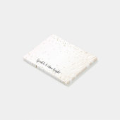 Blush White Cream Zebra Gold Confetti Sparkle      Post-it® Notes (Schuin)