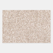 Blush White Glam Glitter Inpakpapier Vel (Voorkant 3)