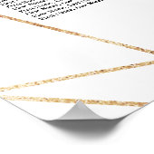 Blush White Gold Floral Wedding Seating Chart Poster (Hoek)