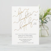 Blush White Gold Script repesial Dinner nodigt uit Kaart (Staand voorkant)